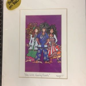Suzy Toronto She with Healing Hands art print